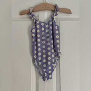 Zeeman Daisy One Piece Swimsuit 2T 3T Purple Adjustable Straps
